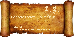 Paradeisser Zoltán névjegykártya